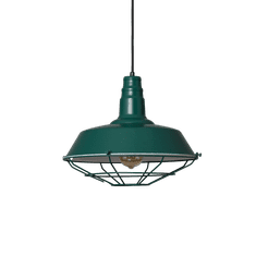 shumee Retro Loft Viseča svetilka Zelena 36 cm E27 Abruzzo Patrone