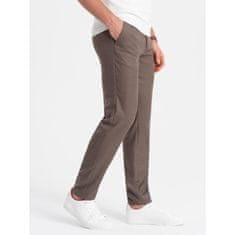 OMBRE Klasične moške hlače chino SLIM FIT temno bež V2 OM-PACP-0182 MDN124458 S