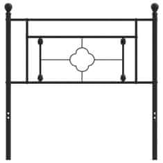 Vidaxl Kovinsko posteljno vzglavje črno 100 cm