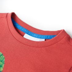 Vidaxl Otroška majica s kratkimi rokavi rdeča 104