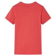 Vidaxl Otroška majica s kratkimi rokavi rdeča 92