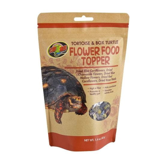 Zoo Med Flower Food Topper obogatitvena hrana za želve, 40 g