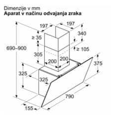 Bosch Serie 2 DWK85DK60 stenska napa, črno steklo