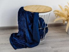 Ljubki dom Temno modra mikropliš deka VIOLET, 200x230 cm