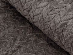 Ljubki dom Temno siva mikropliš deka DELORA, 150x200 cm
