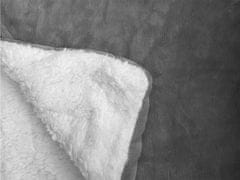 Ljubki dom Luksuzna temno siva deka z ovčko iz mikropliša, 150x200 cm