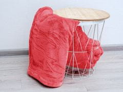 Ljubki dom Luksuzna rdeča puhasta deka iz mikropliša, 150x200 cm