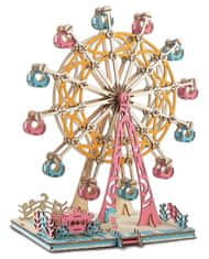 Woodcraft Lesena 3D sestavljanka Ferris Wheel Pastel