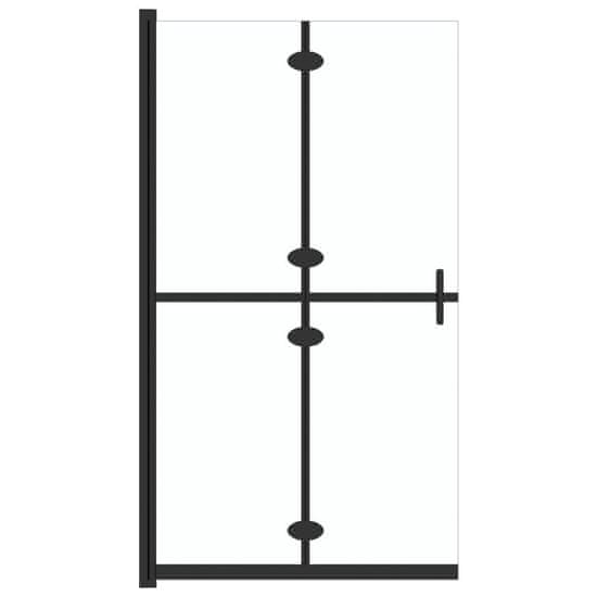 Vidaxl Zložljiva pregrada za tuš prozorno ESG steklo 90x190 cm