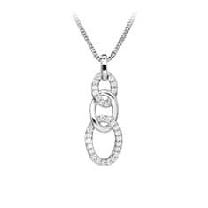 Silver Cat Elegantna srebrna ogrlica s kubičnim cirkonijem SC479 (verižica, obesek)