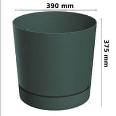 botle Okrogel cvetlični lonec s podstavkom Ø39 cm matirano modre barve