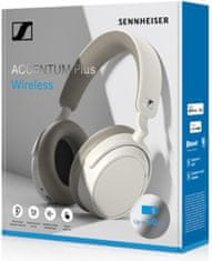 Sennheiser Accentum Plus slušalke, ANC, brezžične, bele