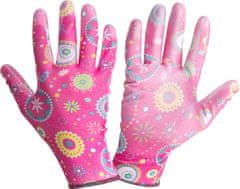 LAHTI PRO l230309k rokavice s poliuretansko prevleko, roza, karta, "9", ce, lahtipro