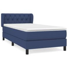 Vidaxl Box spring postelja z vzmetnico modra 80x200 cm blago