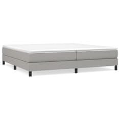 Vidaxl Box spring postelja z vzmetnico svetlo siva 200x200 cm blago