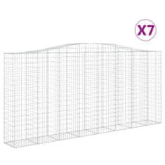 Vidaxl Obokane gabion košare 7 kosov 400x50x180/200cm pocinkano železo