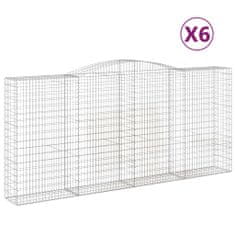 Vidaxl Obokane gabion košare 6 kosov 400x50x180/200cm pocinkano železo