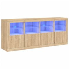 Vidaxl Komoda z LED lučkami sonoma hrast 163x37x67 cm