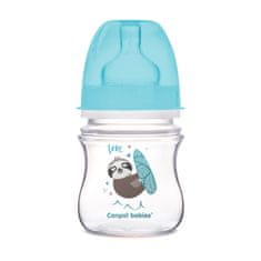 Canpol babies Exotic Animals steklenička s širokim grlom, 120 ml, modra