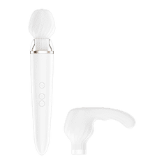 Satisfyer Double Wand-er Connect App Večnamenski vibrator bela