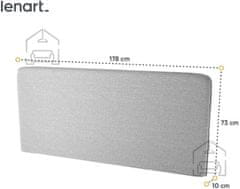 Trianova Oblazinjeno vzglavje BC-33 za posteljo v omari BC-13 - sivi