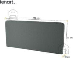 Trianova Oblazinjeno vzglavje BC-33 za posteljo v omari BC-13 - grafit