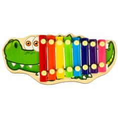 Aga Barvit leseni ksilofon za otroke Krokodil
