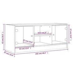 Vidaxl TV omarica s steklenimi vrati sonoma hrast 102x37x42 cm