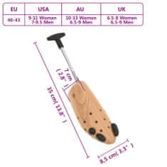Vidaxl Raztegovalnik za čevlje EU 40-43 trdna bukovina