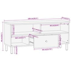 Vidaxl TV omarica 100x33x46 cm trden akacijev les