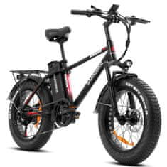 Samebike XWC05 20" Električno kolo 48V 13Ah Črno-Rdeča