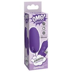 OMG! Mini vibrator ! #Happy Vibrating Bullet, vijolični