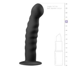 Easytoys Dildo s prisesalno kapico, črn