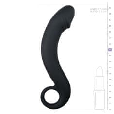 Easytoys Ukrivljen analni dildo - črn