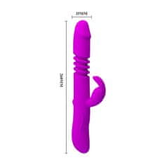 PRETTY LOVE Vrtljivi in potisni rabbit vibrator Ward