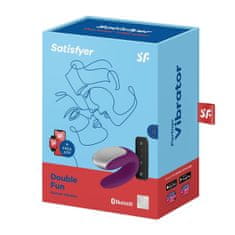 Satisfyer Vibrator za pare Satisfyer Double Fun, vijoličen