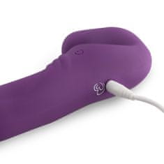 Easytoys Strap on vibrator brez pasu, vijoličen