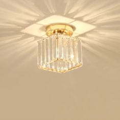 Plafond, Točkovna stropna svetilka zlata s kristali Glamour square pribl. 20x20 11608