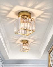 Plafond, Točkovna stropna svetilka zlata s kristali Glamour square pribl. 20x20 11608