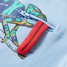 Vidaxl Otroška majica z kratkimi rokavi svetlo modra 104