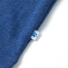 Vidaxl Otroška majica brez rokavov temno modra melange 116