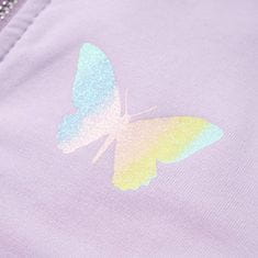 Vidaxl Otroški pulover s kapuco lila 140