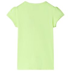 Vidaxl Otroška majica s kratkimi rokavi neon rumena 116