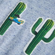 Vidaxl Otroška majica brez rokavov kaktus modra melange 116