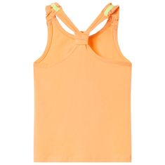 Vidaxl Otroška majica z naramnicami živo oranžna 140