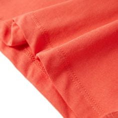 Vidaxl Otroška majica z kratkimi rokavi svetlo rdeča 116