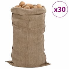 Greatstore Vreče iz jute 30 kosov 65x135 cm 100 % juta 340 gsm