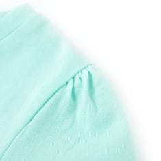 Vidaxl Otroška majica s kratkimi rokavi svetlo turkizna 104