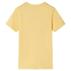 Vidaxl Otroška majica s kratkimi rokavi rumena 128