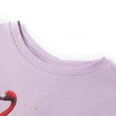 Vidaxl Otroška majica s kratkimi rokavi lila 104